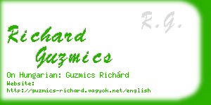 richard guzmics business card