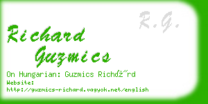 richard guzmics business card